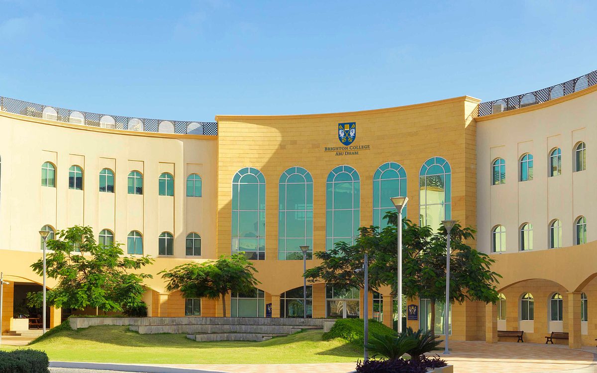 Main building of Brighton College Abu Dhabi in Bloom Gardens