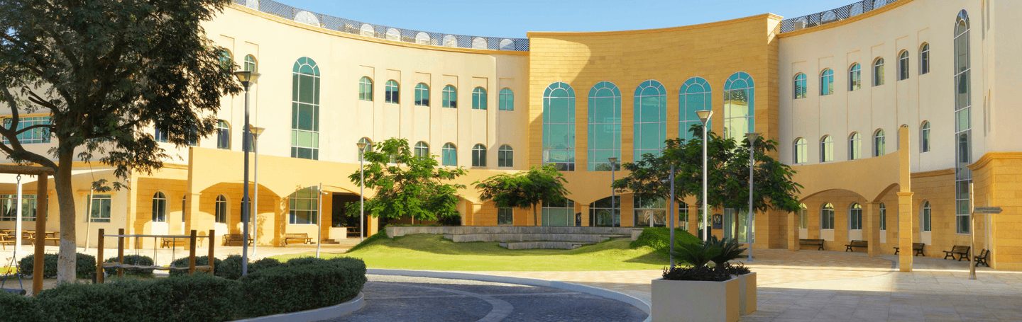 Courtyard and main building of Brighton College Abu Dhabi