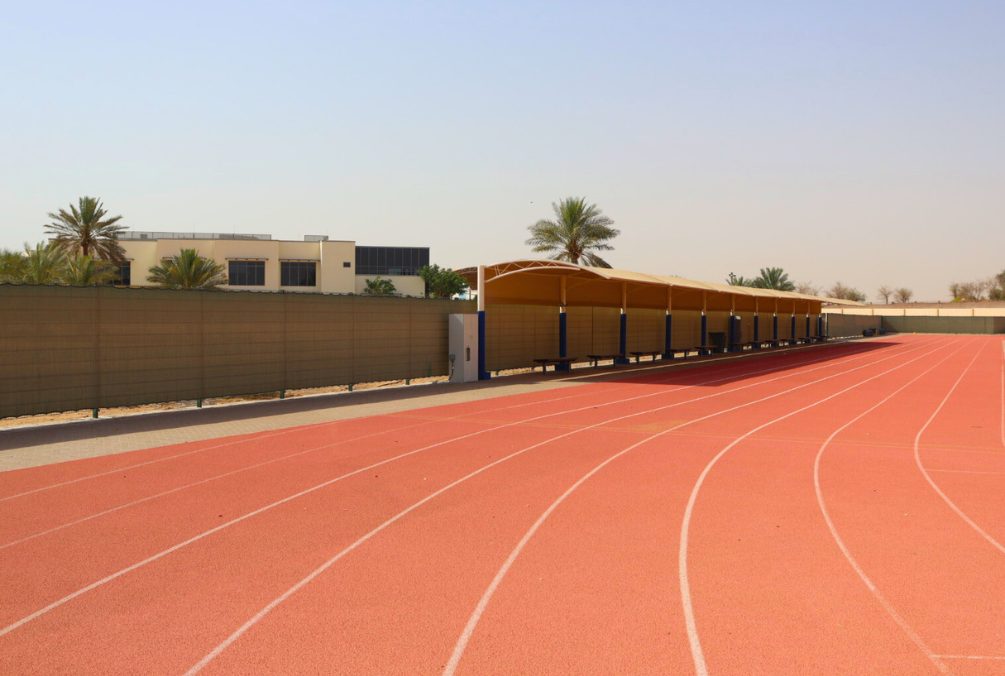 Full-size athletics track