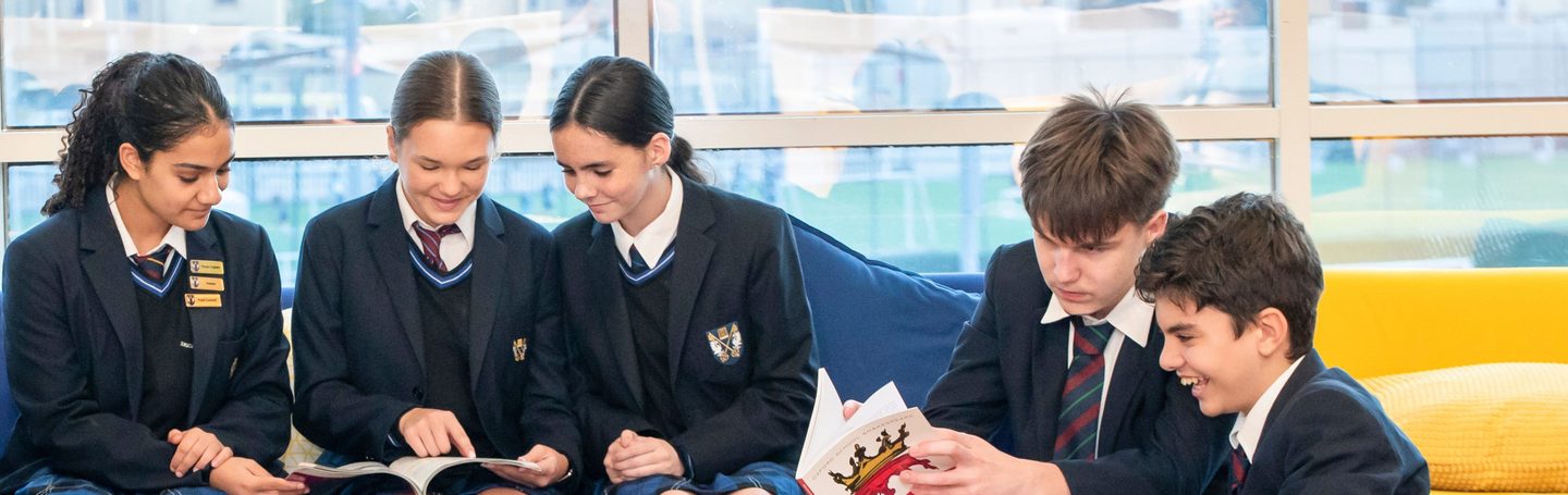 Senior School pupils reading Macbeth together