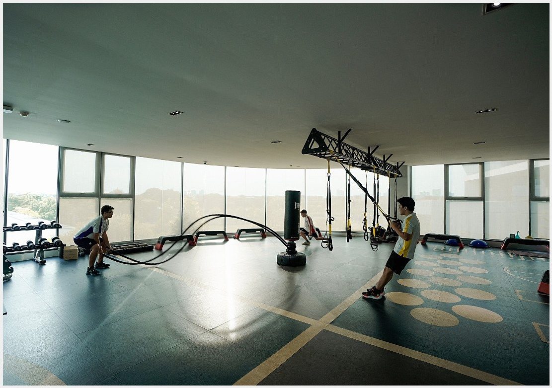 Fitness suite with panoramic windows