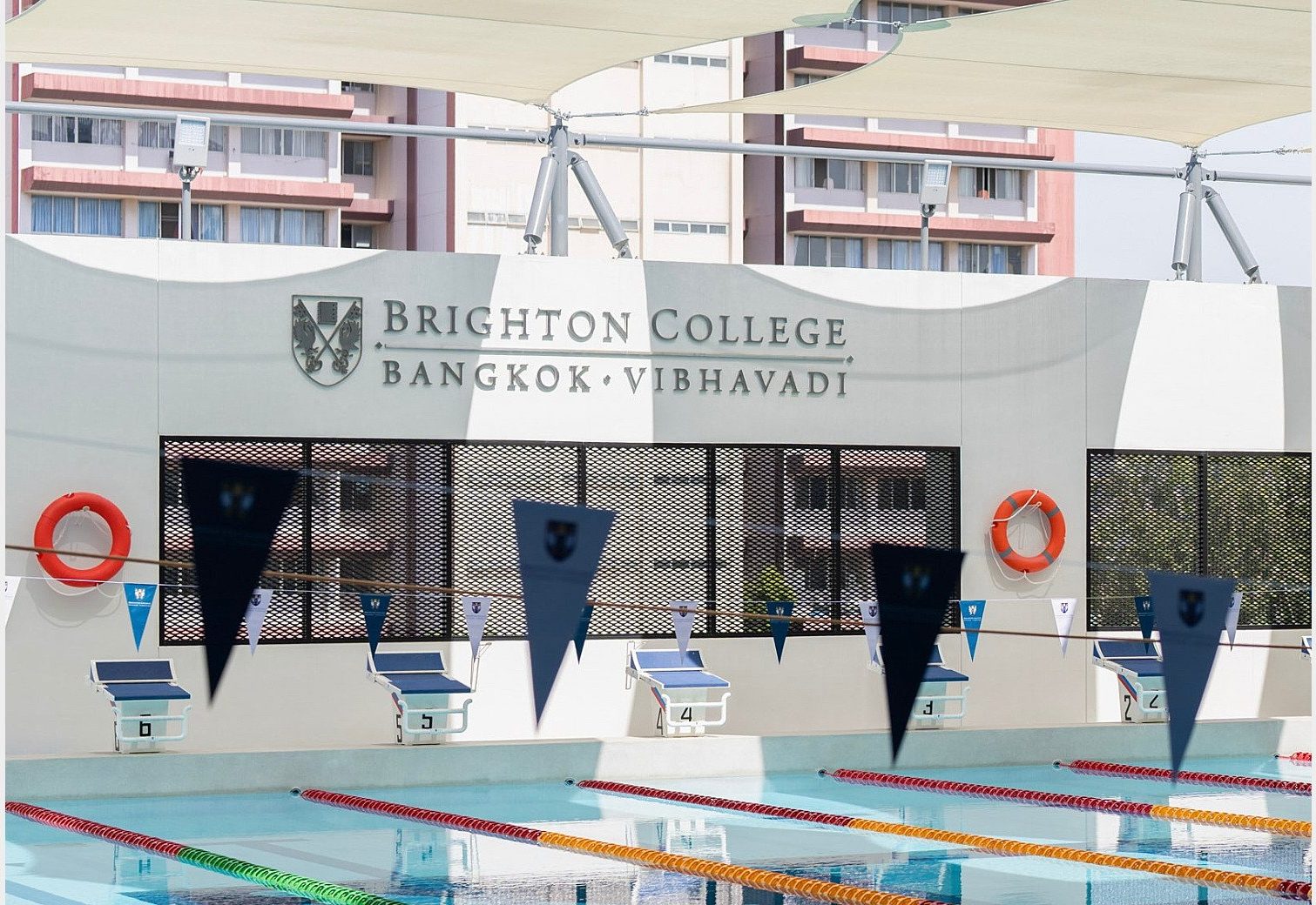 Rooftop swimming pool at Brighton College Bangkok Vibhavadi