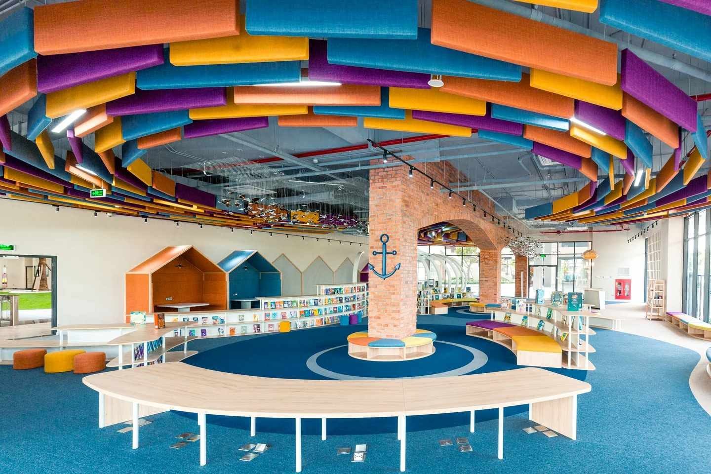 Ocean-themed library in the Prep School