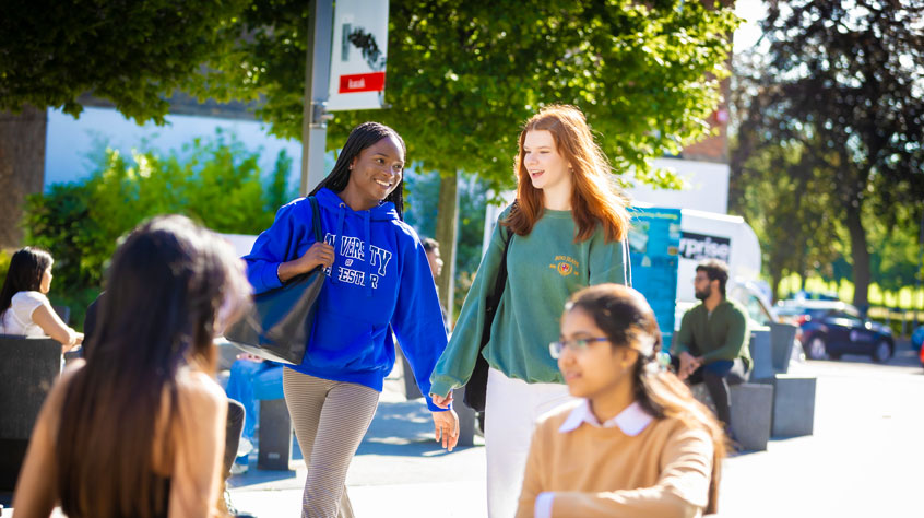 University of Leicester students on campus